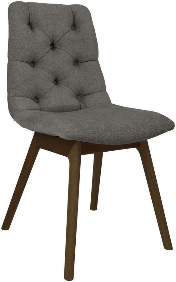 Andas Eetkamerstoel Ramon met massief houten poten in verschillende kleuren en stoffen (set 2 stuks)