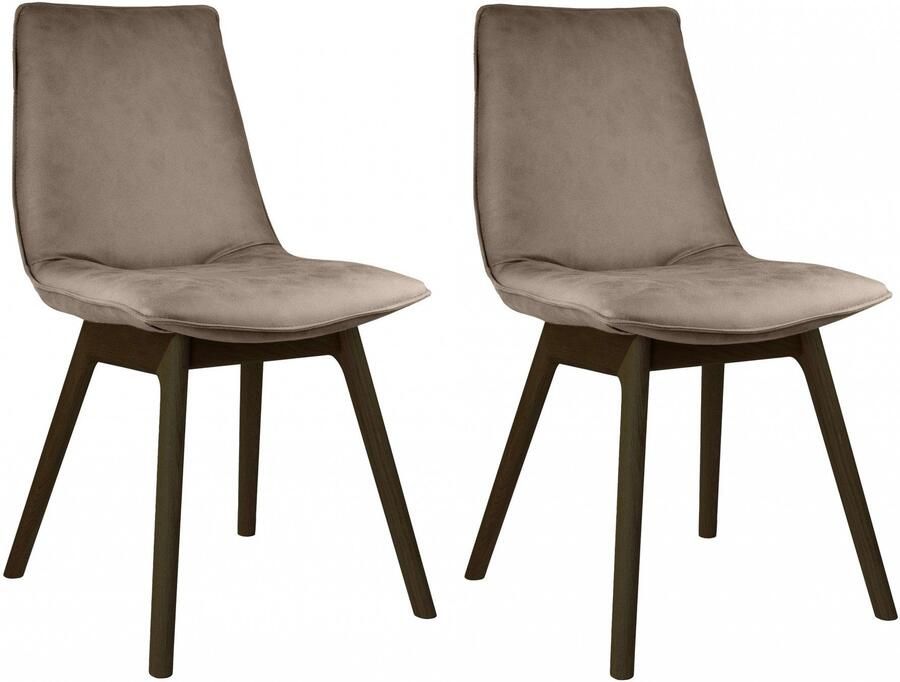 Andas Eetkamerstoel Ramon met massief houten poten verschillende kleuren en stoffen