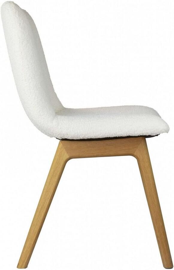 Andas Eetkamerstoel Ramon met massief houten poten verschillende stoffen (set 2 stuks)