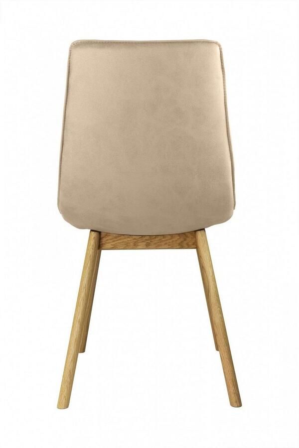 Andas Eetkamerstoel Ramon met massief houten poten verschillende stoffen (set 2 stuks) - Foto 2