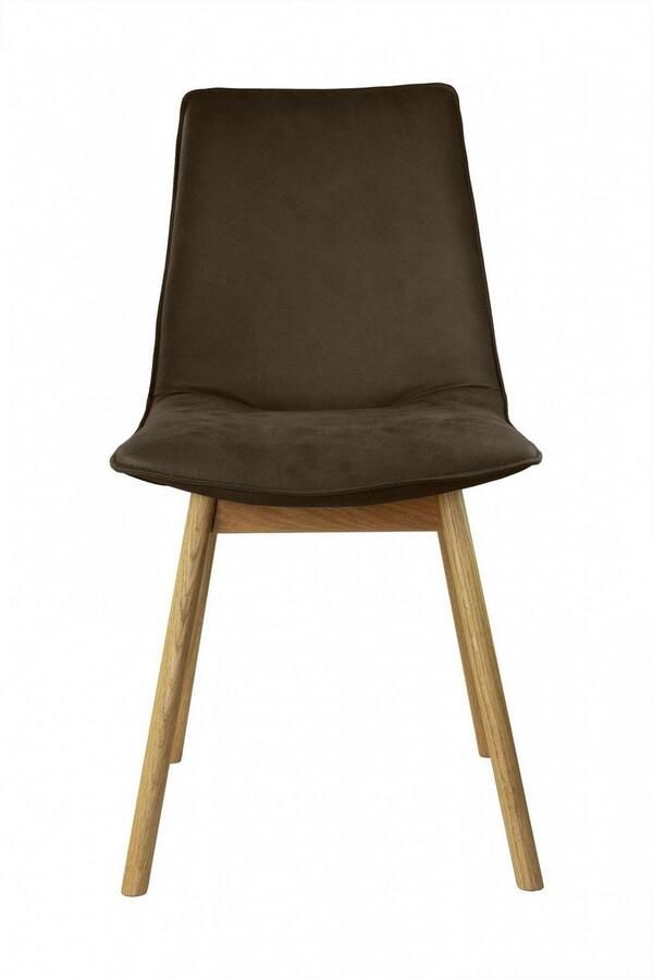 Andas Eetkamerstoel Ramon met massief houten poten verschillende stoffen (set 2 stuks) - Foto 4