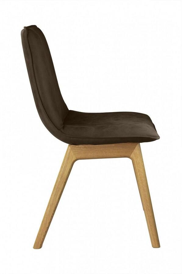 Andas Eetkamerstoel Ramon met massief houten poten verschillende stoffen (set 2 stuks)