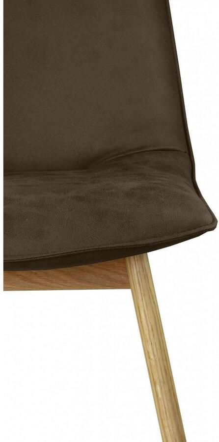 Andas Eetkamerstoel Ramon met massief houten poten verschillende stoffen (set 2 stuks) - Foto 3