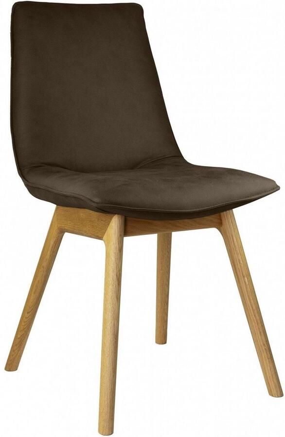 Andas Eetkamerstoel Ramon met massief houten poten verschillende stoffen (set 2 stuks) - Foto 2