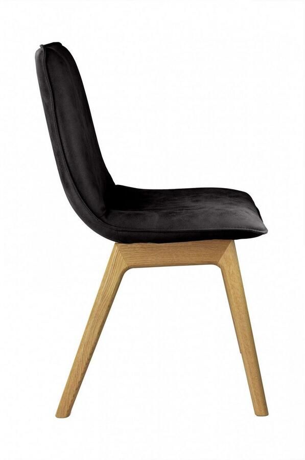 Andas Eetkamerstoel Ramon met massief houten poten verschillende stoffen (set 2 stuks)