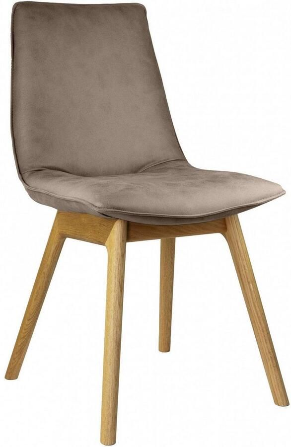 Andas Eetkamerstoel Ramon met massief houten poten verschillende stoffen (set 2 stuks) - Foto 3