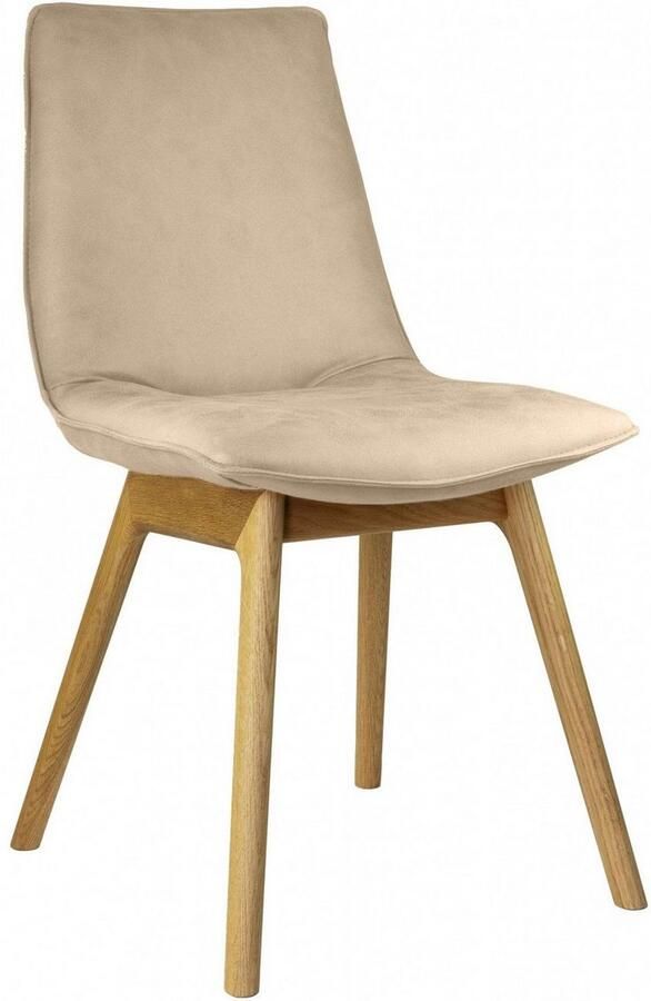 Andas Eetkamerstoel Ramon met massief houten poten verschillende stoffen (set 2 stuks) - Foto 4