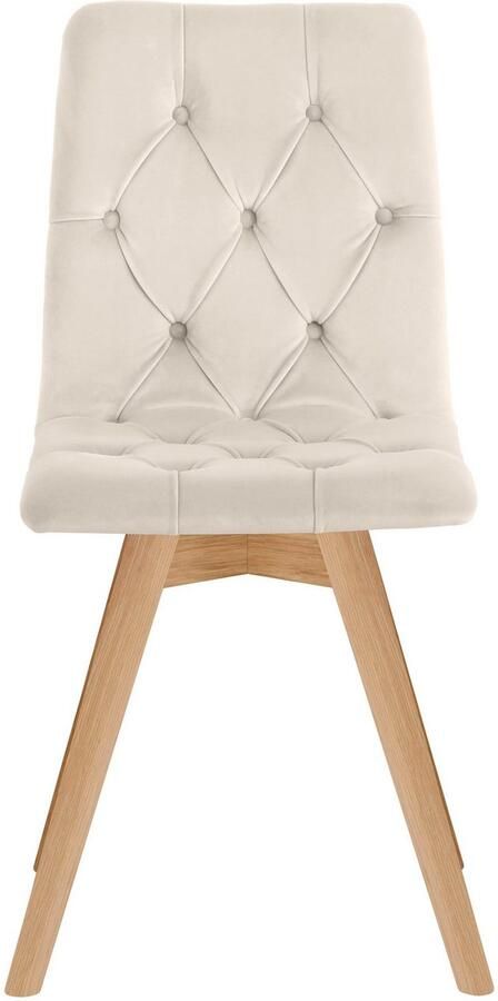 Andas Eetkamerstoel Rania in set van 2 4 6 massief houten poten (set) - Foto 5