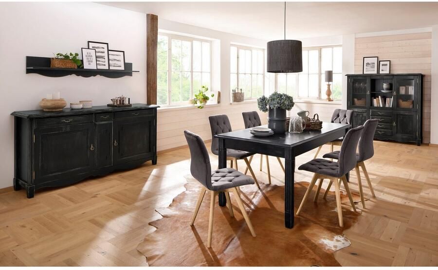Andas Eetkamerstoel Rania in set van 2 4 6 massief houten poten (set) - Foto 4