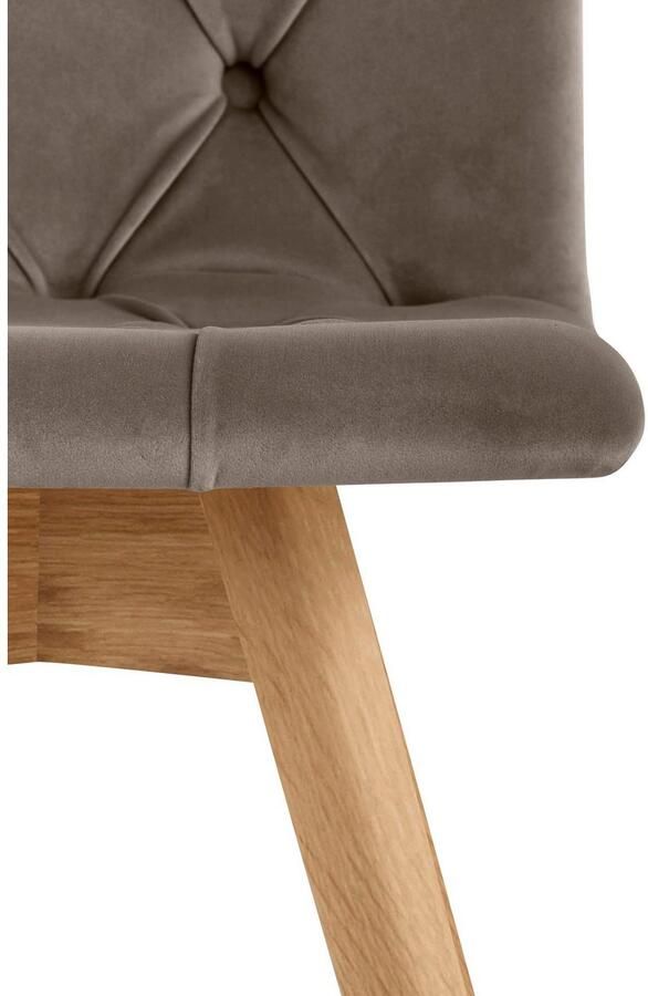 Andas Eetkamerstoel Rania in set van 2 4 6 massief houten poten (set) - Foto 4