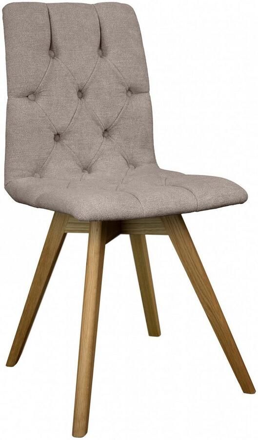 Andas Eetkamerstoel Rania Massief houten frame met knoophechting (set 2 stuks) - Foto 2