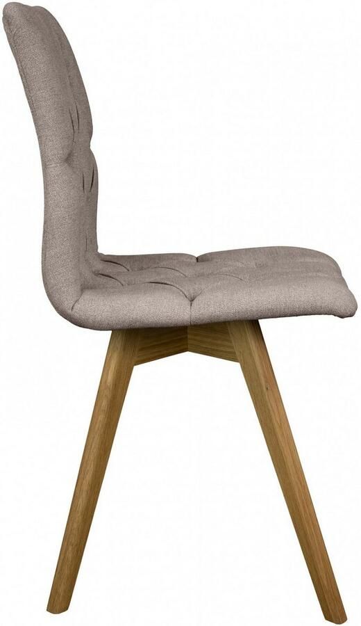 Andas Eetkamerstoel Rania Massief houten frame met knoophechting (set 2 stuks) - Foto 3