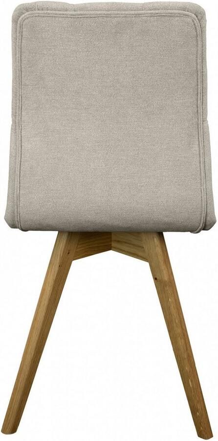 Andas Eetkamerstoel Rania Massief houten frame met knoophechting (set 2 stuks) - Foto 6