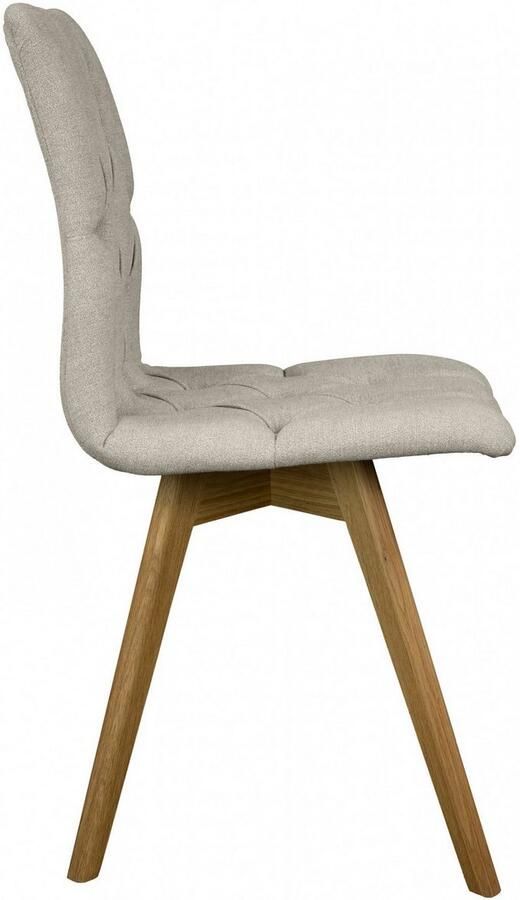 Andas Eetkamerstoel Rania Massief houten frame met knoophechting (set 2 stuks) - Foto 3