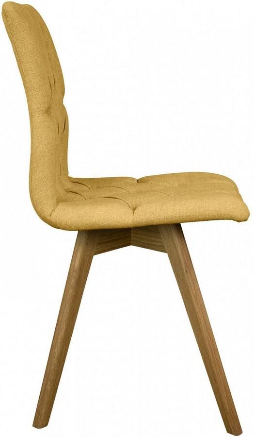 Andas Eetkamerstoel Rania Massief houten frame met knoophechting (set 2 stuks) - Foto 3