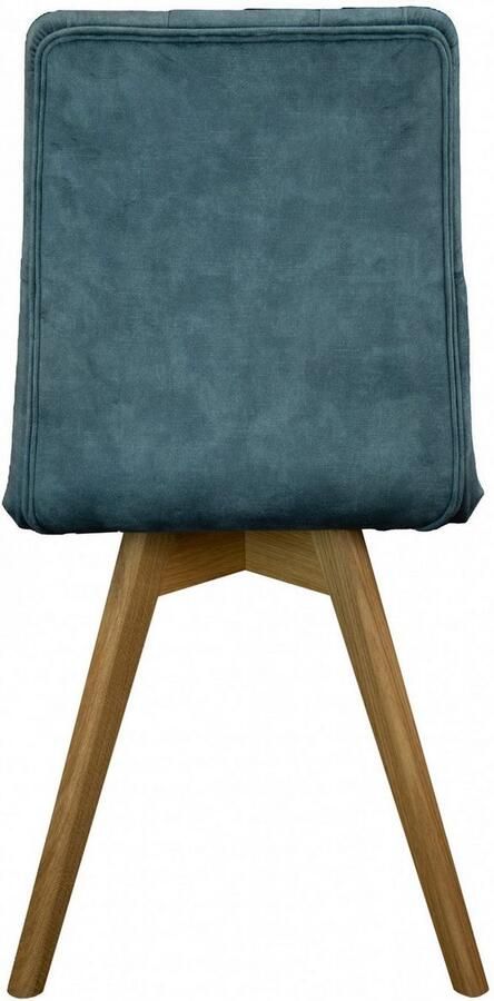 Andas Eetkamerstoel Rania Massief houten frame met knoophechting (set 2 stuks) - Foto 6