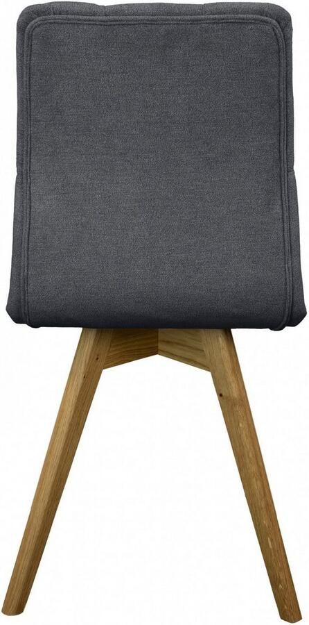 Andas Eetkamerstoel Rania Massief houten frame met knoophechting (set 2 stuks) - Foto 6