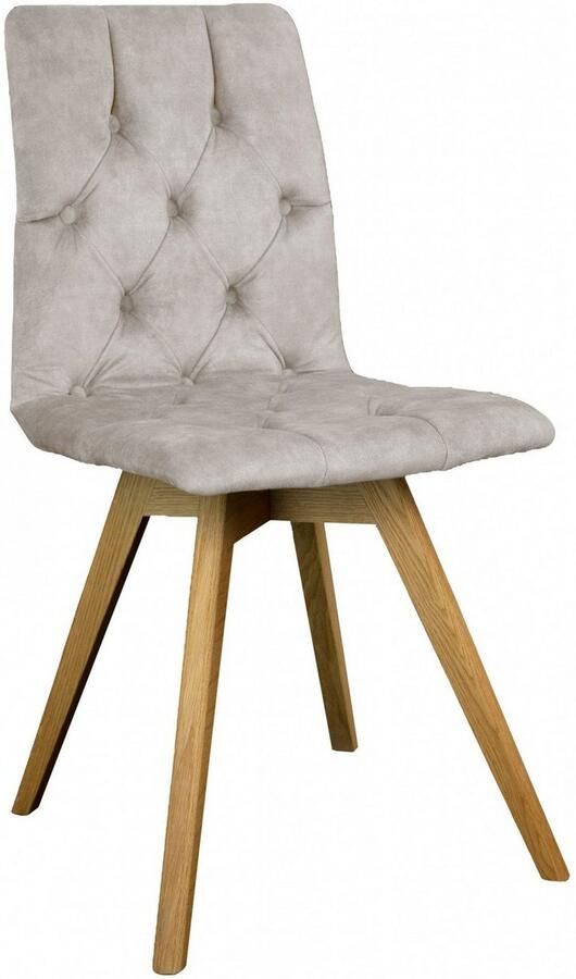 Andas Eetkamerstoel Rania Massief houten frame met knoophechting (set 2 stuks) - Foto 3