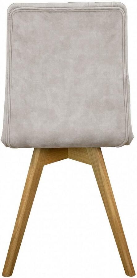 Andas Eetkamerstoel Rania Massief houten frame met knoophechting (set 2 stuks) - Foto 6