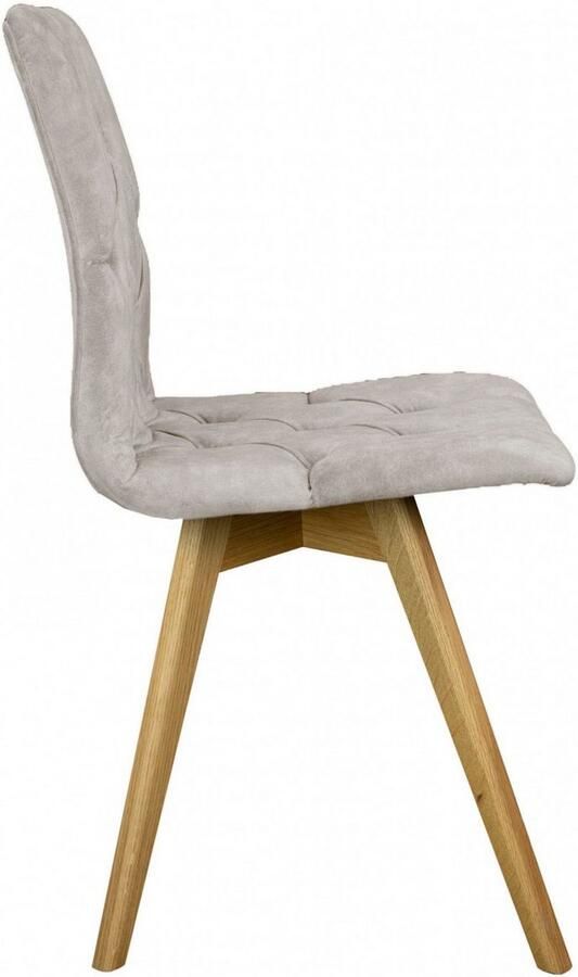 Andas Eetkamerstoel Rania Massief houten frame met knoophechting (set 2 stuks) - Foto 2