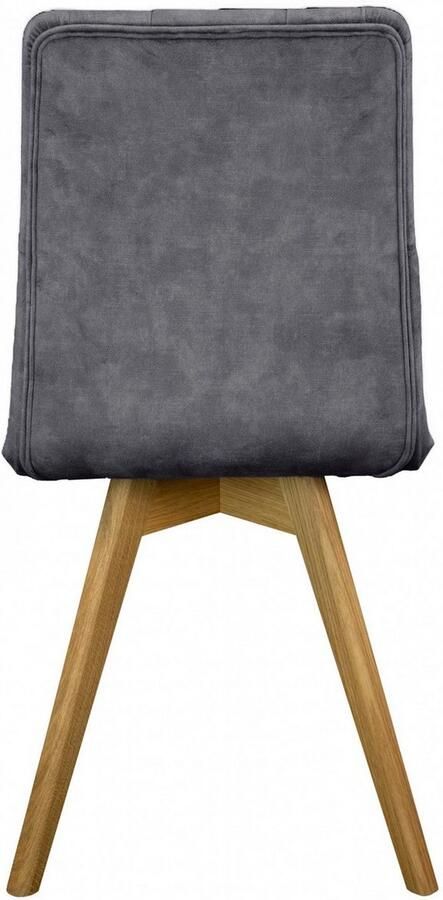 Andas Eetkamerstoel Rania Massief houten frame met knoophechting (set 2 stuks) - Foto 6