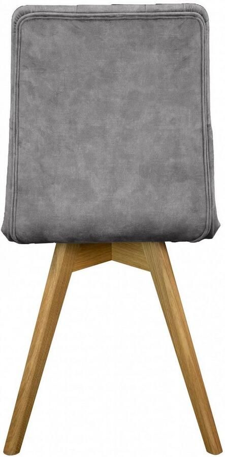 Andas Eetkamerstoel Rania Massief houten frame met knoophechting (set 2 stuks) - Foto 6