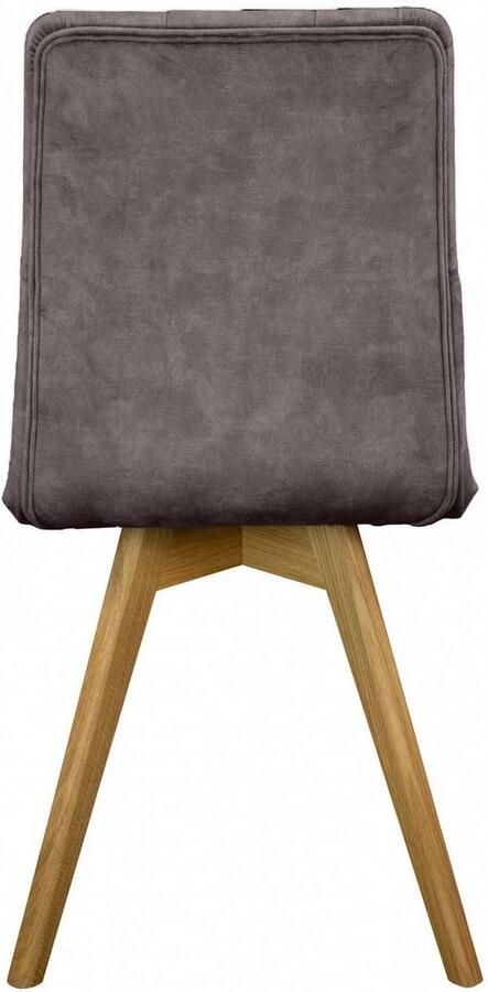 Andas Eetkamerstoel Rania Massief houten frame met knoophechting (set 2 stuks) - Foto 6