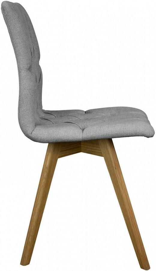 Andas Eetkamerstoel Rania Massief houten frame met knoophechting (set 2 stuks) - Foto 3