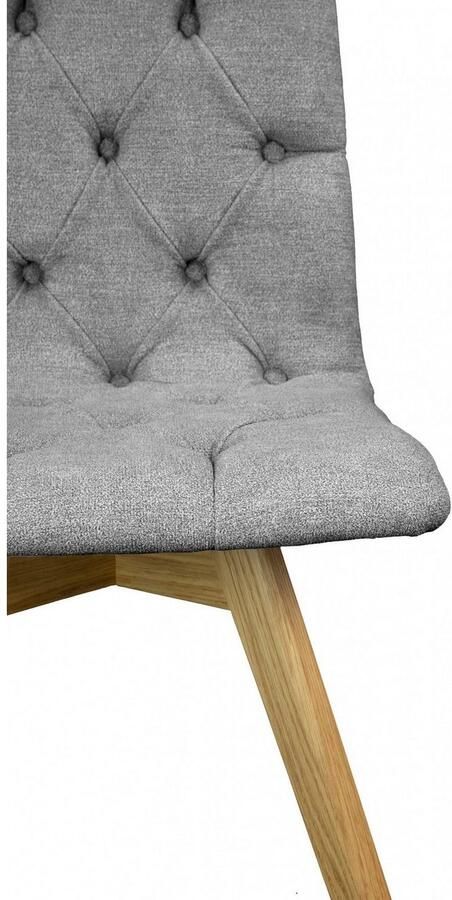 Andas Eetkamerstoel Rania Massief houten frame met knoophechting (set 2 stuks) - Foto 5