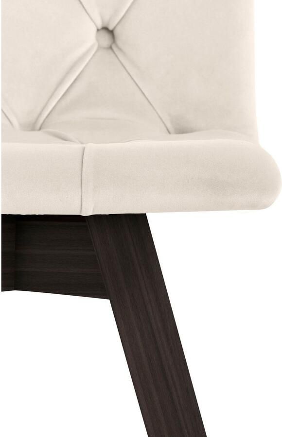 Andas Eetkamerstoel Rania met massief houten poten (set 2 stuks) - Foto 2