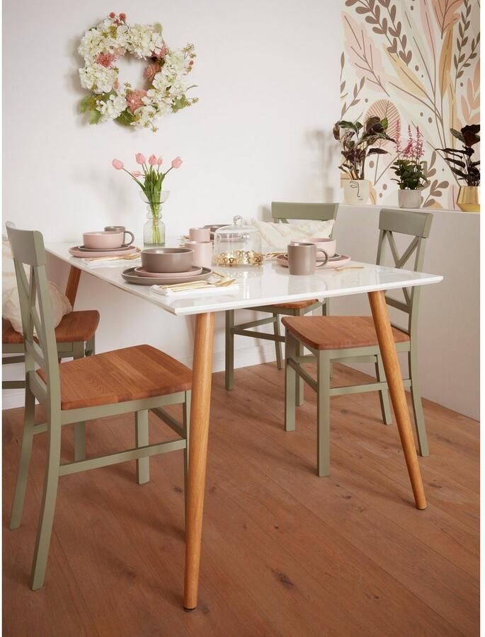 Andas Eetkamerstoel Tatra TOPSELLER Houten stoel in 2- 4- of 6-delige set keukenstoel landhuis (set)