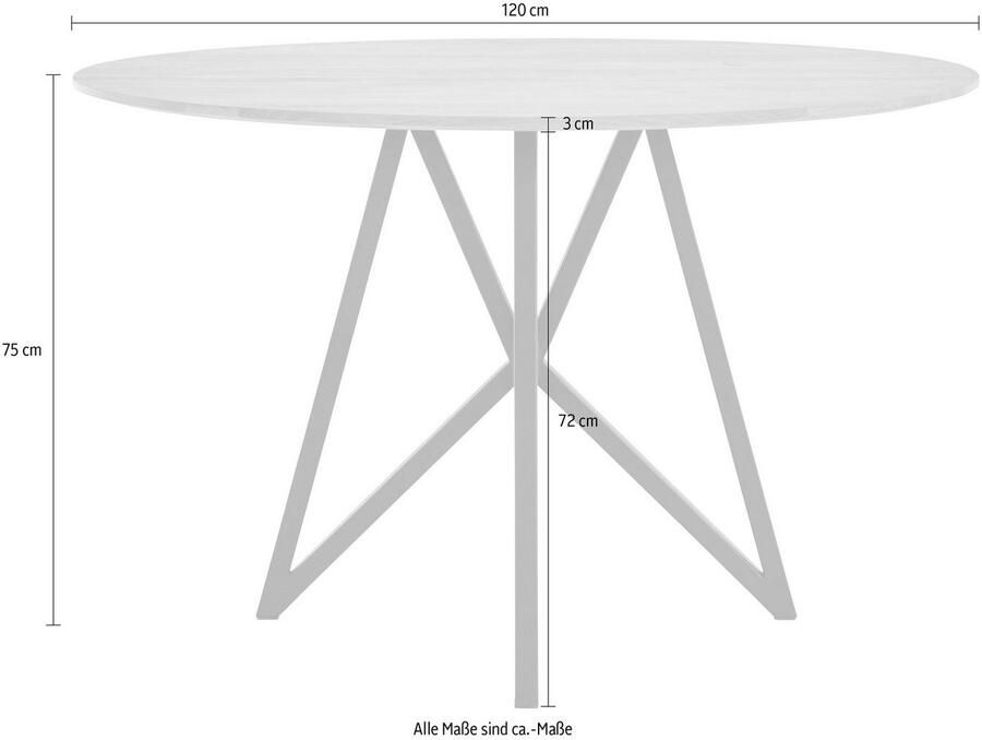 Andas Eettafel KRUM van massief hout - Foto 3