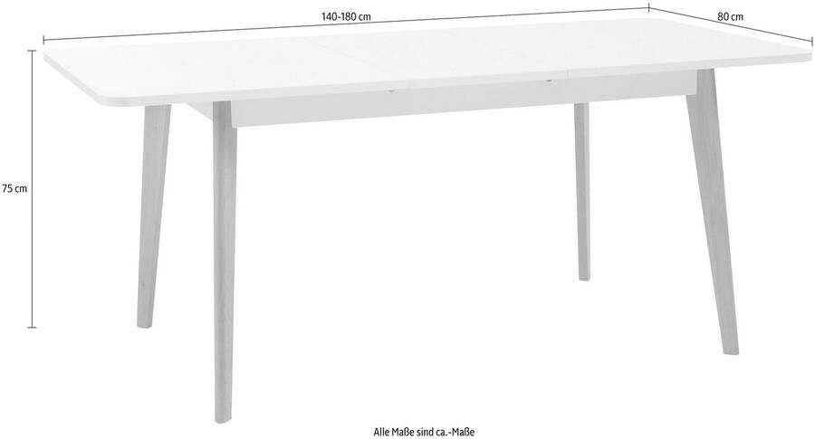 Andas Eettafel MERLE Scandi Design breedte 140 (-180) cm - Foto 5
