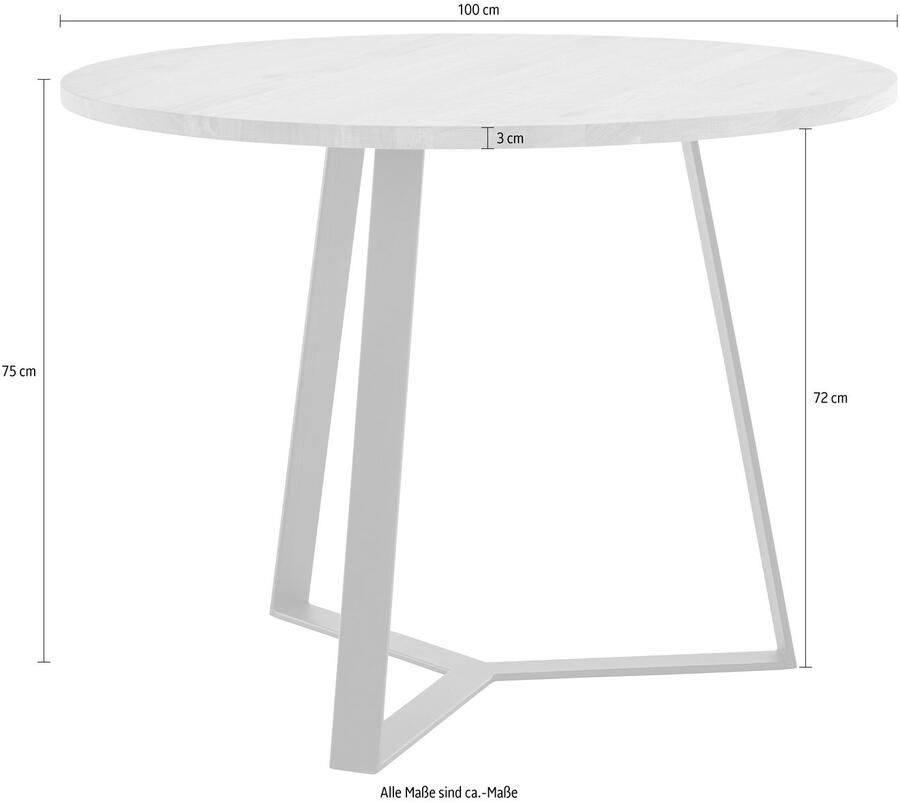 Andas Eettafel TARAN van massief hout - Foto 2
