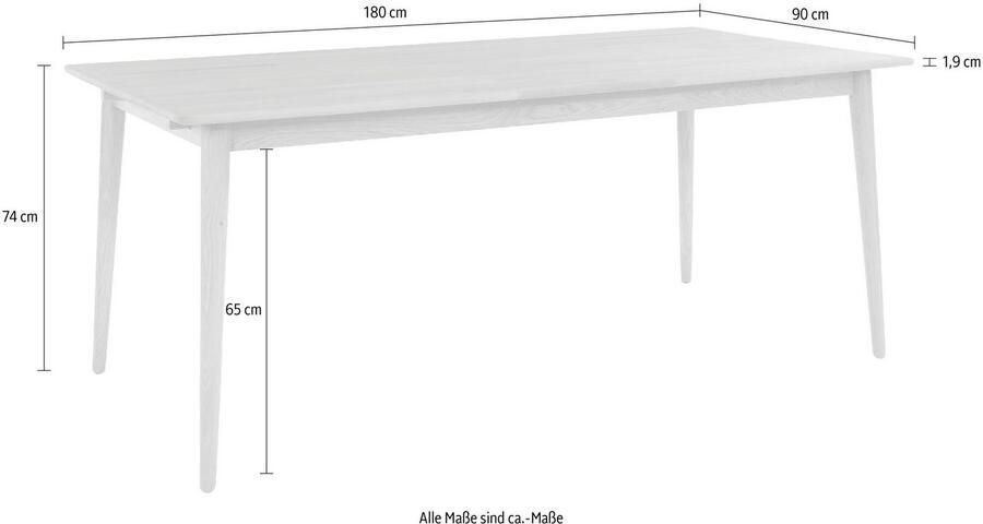 Andas Eettafel Toarp Massief eikenhout eettafel in Scandi look FSC-gecertificeerd - Foto 3