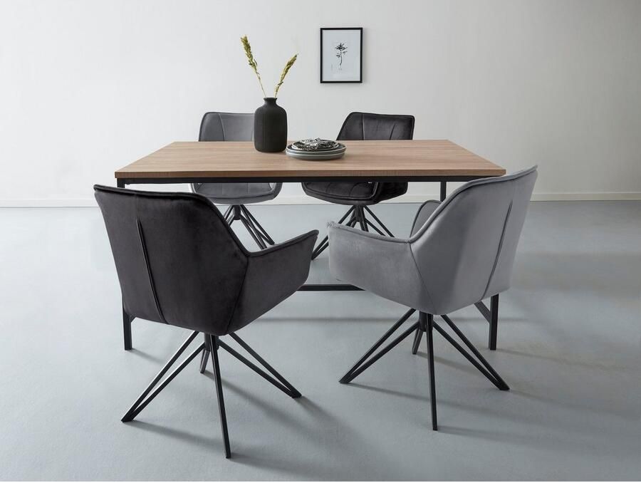 Andas Eettafel Vadum met tafelblad in een hout-look en voelbare structuur hoogte 76 cm (1 stuk) - Foto 3