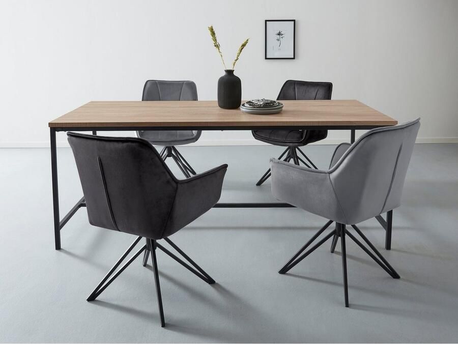 Andas Eettafel Vadum met tafelblad in een hout-look en voelbare structuur hoogte 76 cm (1 stuk) - Foto 3