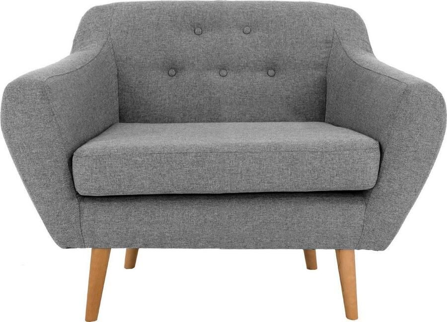 Home affaire Fauteuil Hol met capitonnage achter in scandinavische stijl (set) - Foto 3