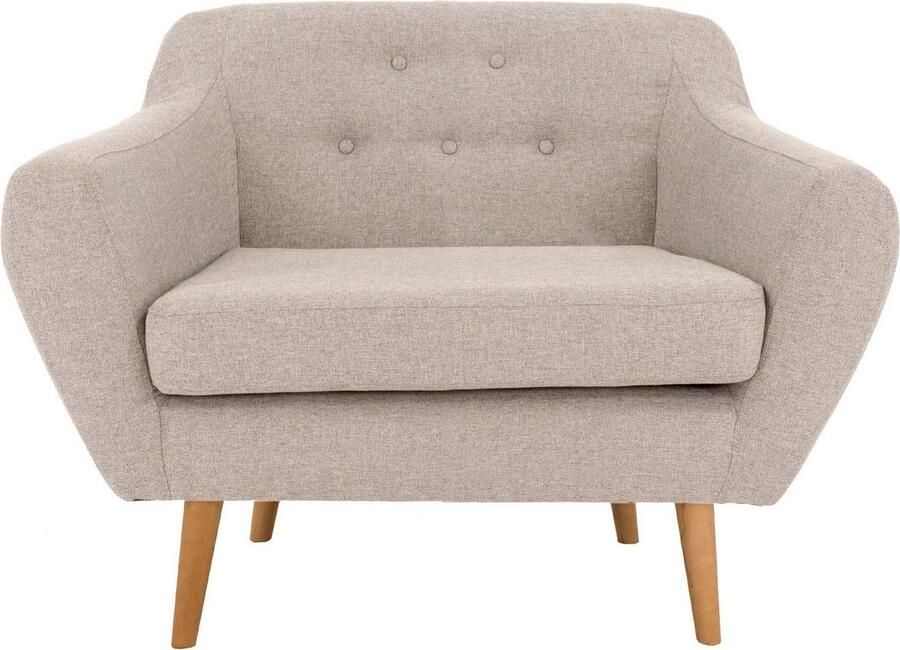 Home affaire Fauteuil Hol met capitonnage achter in scandinavische stijl (set) - Foto 3