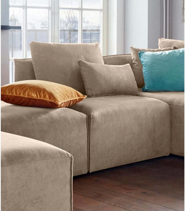 Andas Fauteuil Nöre Modulair om samen te stellen in vele stofkwaliteiten en kleuren