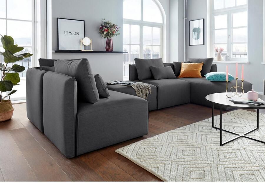 Andas Fauteuil Nöre Modulair om samen te stellen in vele stofkwaliteiten en kleuren - Foto 4