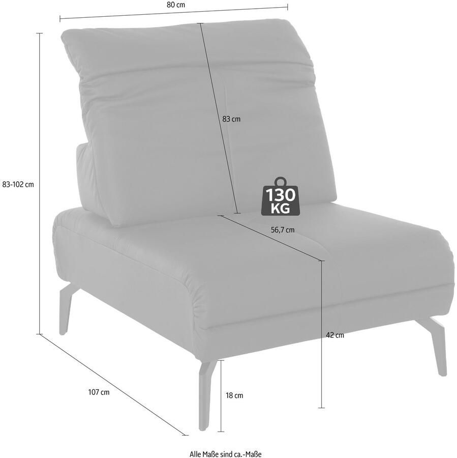 Andas Fauteuil Stenlille met zitdiepteverstelling en verstelbare hoofdsteun