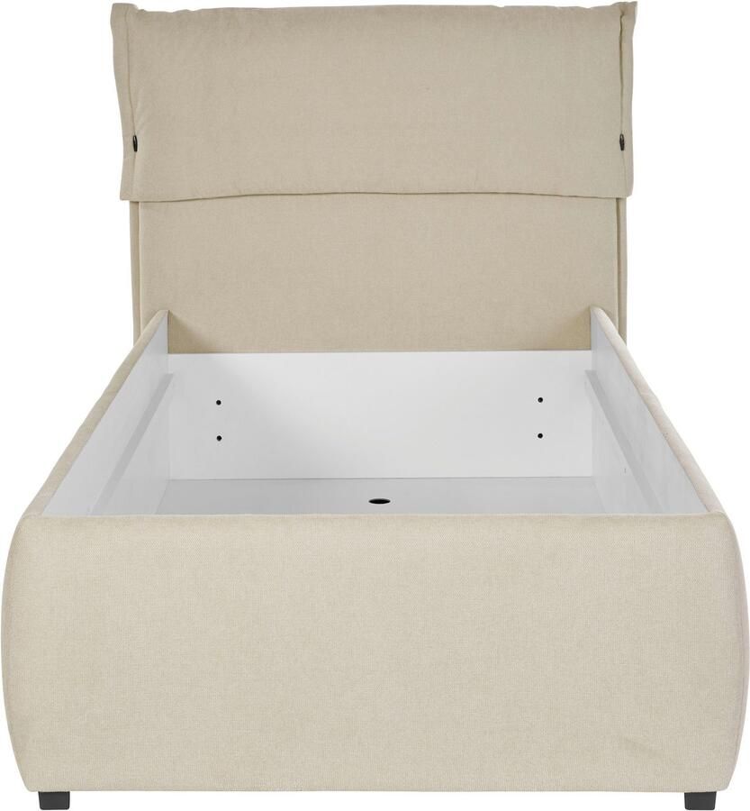 Andas Gestoffeerd bed Jenson als bedframe of met 3 matrassoorten en hardheden