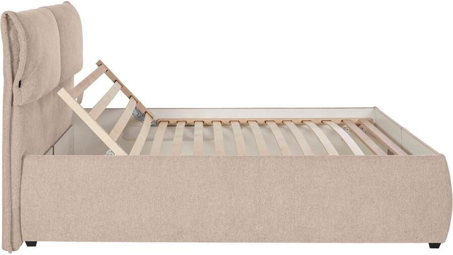 Andas Gestoffeerd bed Jenson als bedframe of met 3 matrassoorten en hardheden - Foto 10