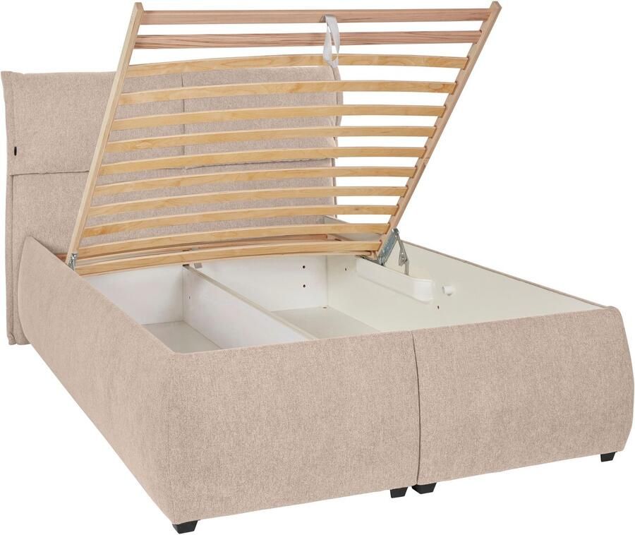 Andas Gestoffeerd bed Jenson als bedframe of met 3 matrassoorten en hardheden - Foto 3