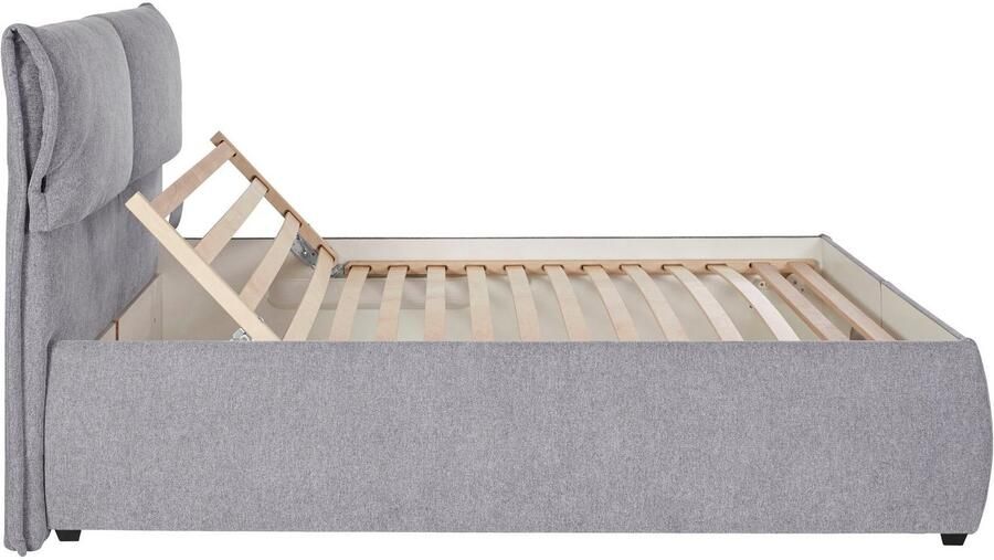 Andas Gestoffeerd bed Jenson als bedframe of met 3 matrassoorten en hardheden - Foto 10