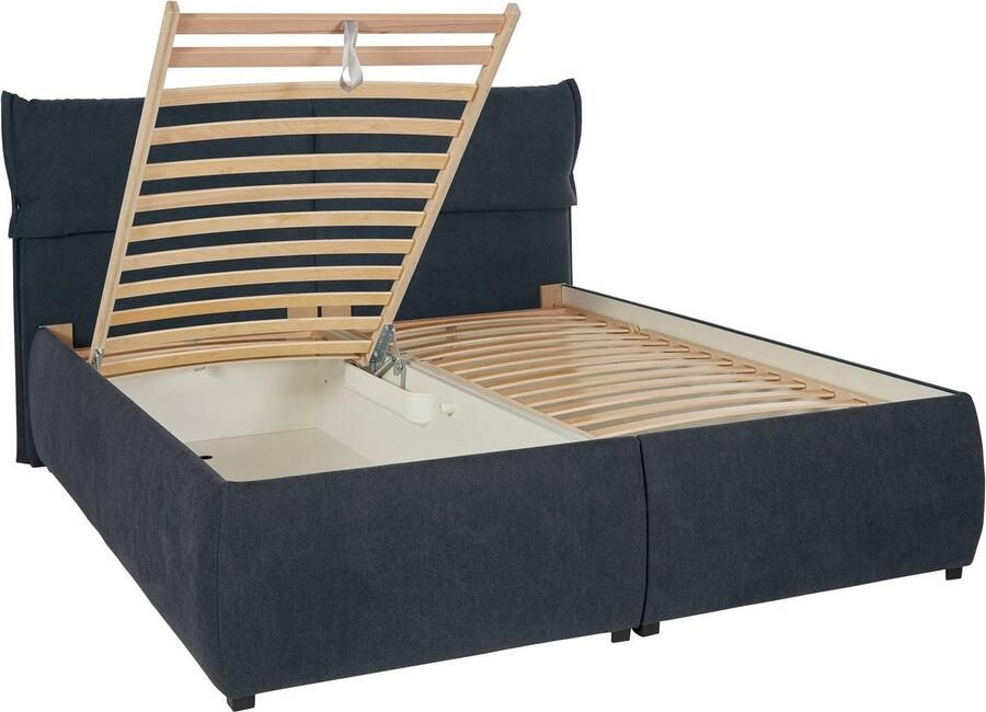 Andas Gestoffeerd bed Jenson als bedframe of met 3 matrassoorten en hardheden - Foto 3