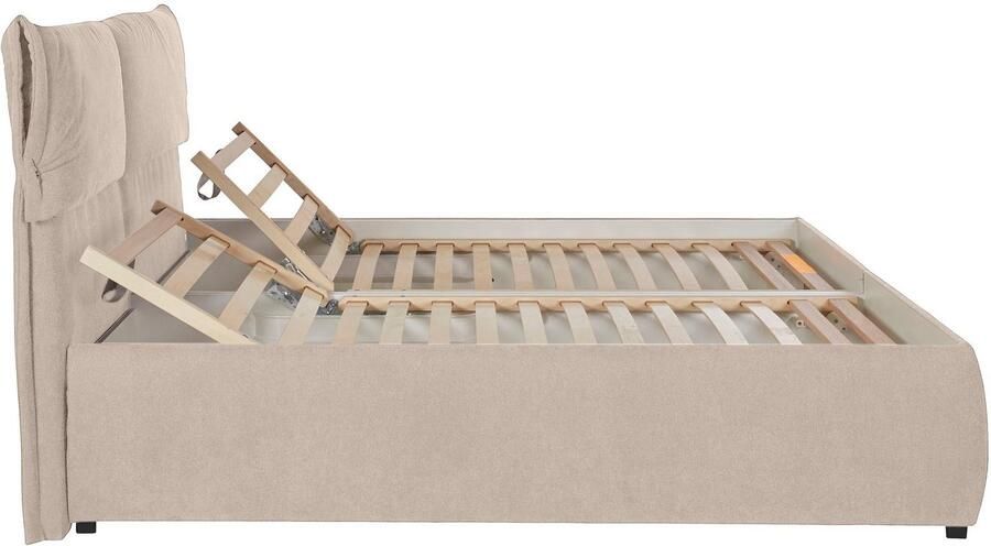 Andas Gestoffeerd bed Jenson als bedframe of met 3 matrassoorten en hardheden - Foto 10