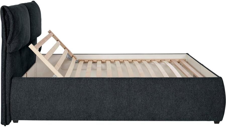 Andas Gestoffeerd bed Jenson als bedframe of met 3 matrassoorten en hardheden - Foto 11