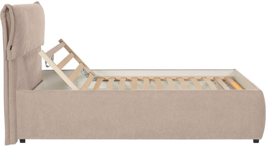 Andas Gestoffeerd bed Jenson als bedframe of met 3 matrassoorten en hardheden - Foto 15